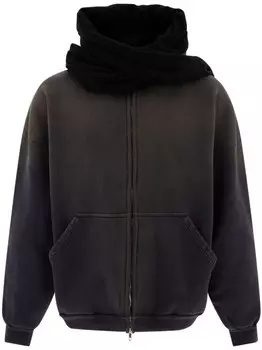 Balenciaga худи с шарфом, черный