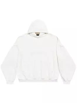 Balenciaga худи Surfer с логотипом, нейтральный цвет
