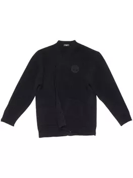 Balenciaga кардиган с вышитым логотипом, черный