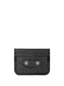 Balenciaga картхолдер Le Cagole с эффектом кракле, черный