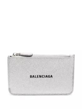 Balenciaga картхолдер с логотипом, серый