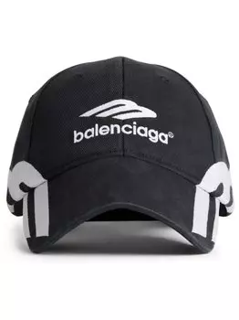 Balenciaga кепка 3B Sports Icon с вышитым логотипом, черный