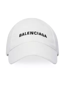 Balenciaga Kids бейсболка с вышитым логотипом, белый