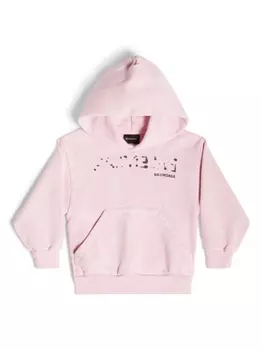 Balenciaga Kids худи с принтом, розовый