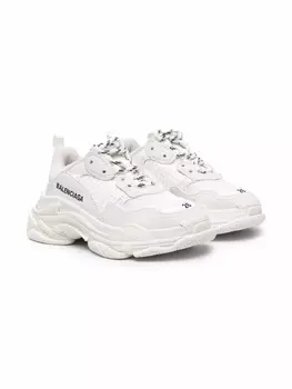 Balenciaga Kids кроссовки Triple S, белый