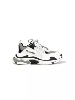 Balenciaga Kids кроссовки Triple S, белый