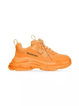Balenciaga Kids массивные кроссовки Triple S, оранжевый