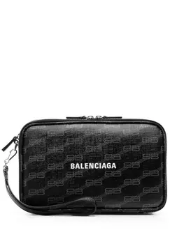 Balenciaga клатч на молнии, черный