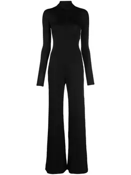 Balenciaga комбинезон в рубчик, черный