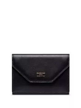 Balenciaga кошелек Envelope с тисненым логотипом, черный