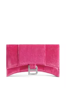 Balenciaga кошелек Hourglass с цепочкой, розовый
