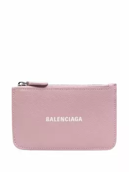 Balenciaga кошелек на молнии с логотипом, розовый