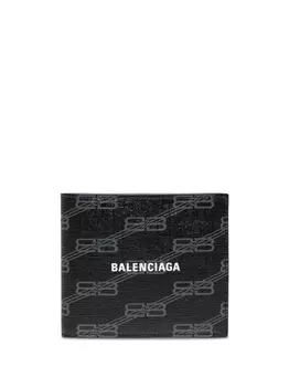 Balenciaga кошелек с монограммой BB, черный