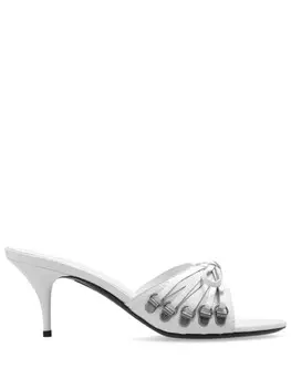 Balenciaga кожаные мюли с бантом, белый