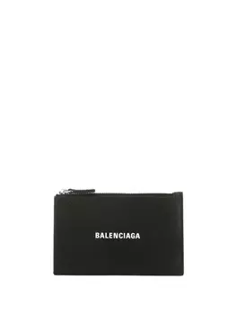 Balenciaga кожаный держатель для карт, черный