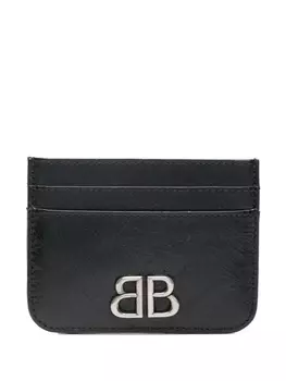 Balenciaga кожаный картхолдер Monaco, черный
