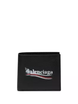 Balenciaga кожаный кошелек для наличных, черный