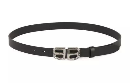 Balenciaga Кожаный ремень женский, черный, ширина: 2 см
