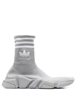 Balenciaga кроссовки-носки Speed из коллаборации с adidas, серый