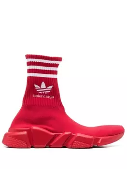 Balenciaga кроссовки-носки Speed из коллаборации с adidas, красный