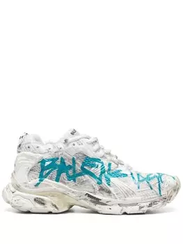 Balenciaga кроссовки Runner Graffiti, белый