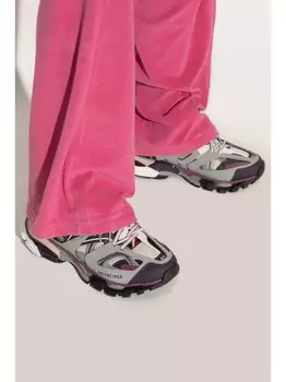 Balenciaga кроссовки с дизайном в виде трековых панелей, серый