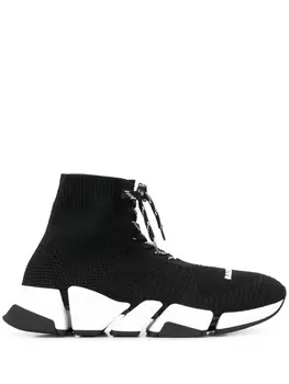 Balenciaga кроссовки Speed 2.0 на шнуровке, черный