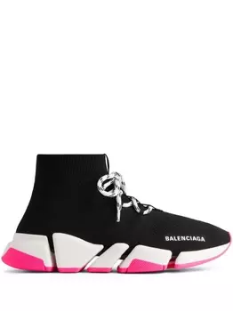 Кроссовки Balenciaga Speed 2.0 Lace-up, черный/розовый