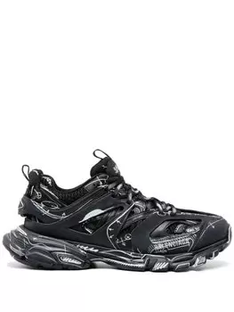 Balenciaga кроссовки Track со вставками и принтом, черный
