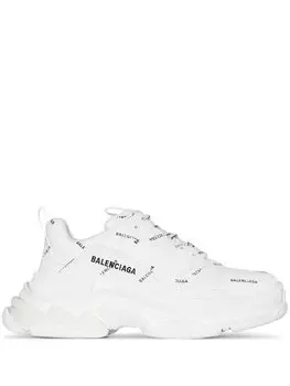Кроссовки Balenciaga Triple S With Logo, белый