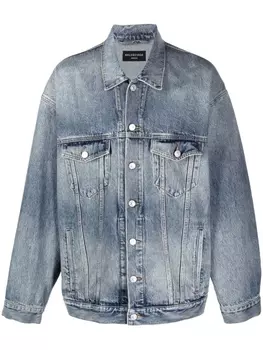 Balenciaga куртка из вареного денима, синий