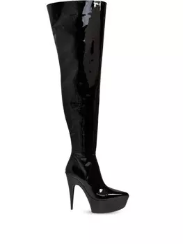 Balenciaga лакированные сапоги, черный
