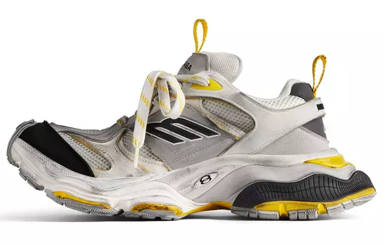 Женские кроссовки Balenciaga, серый/черный/желтый