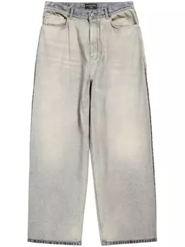 Balenciaga light-wash loose-fit jeans, синий
