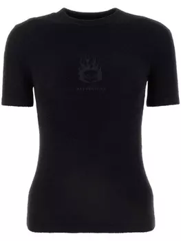 Balenciaga махровая футболка, черный