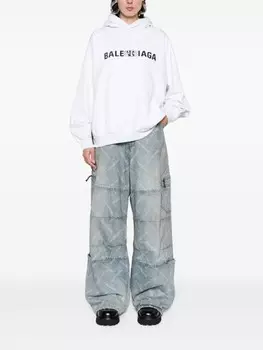 Balenciaga махровое худи, белый