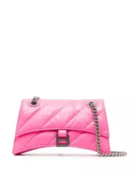 Маленькая стеганая сумка Balenciaga Crush, розовый