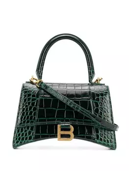 Balenciaga маленькая сумка Hourglass с верхней ручкой, зеленый