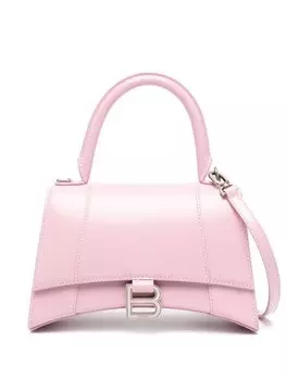 Balenciaga маленькая сумка Hourglass с верхней ручкой, розовый