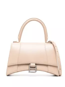 Balenciaga маленькая сумка Hourglass с верхней ручкой, нейтральный цвет