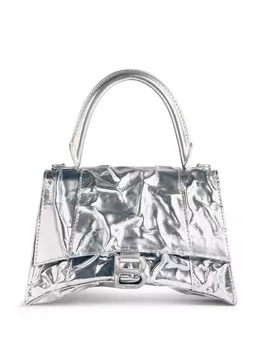 Balenciaga маленькая сумка-тоут Hourglass, серебристый