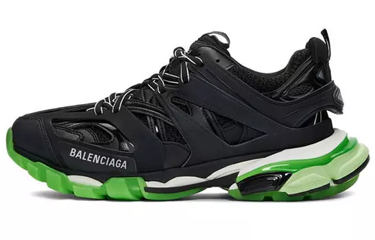 Кроссовки Balenciaga Track 1.0 Chunky Male, черный/белый/зеленый