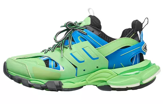 Кроссовки женские Balenciaga Track Trainer, зеленый / синий