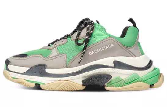 Кроссовки Balenciaga Triple S Chunky Male, серый/зеленый