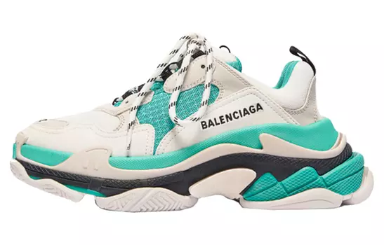 Кроссовки Balenciaga Balencaiga Triple S White Grey Turquoise Women's