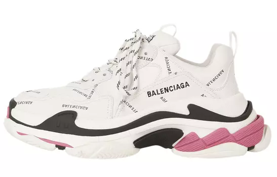 Кроссовки Balenciaga Women's Triple S Sneaker 'Allover Logo - White Pink'