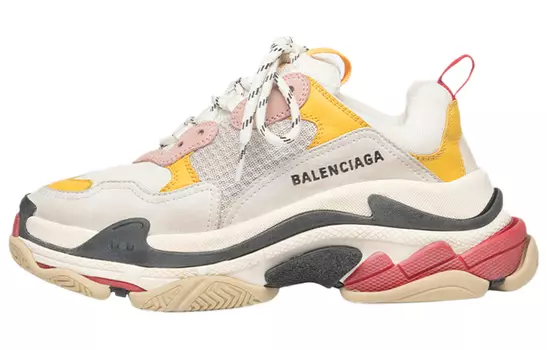 Кроссовки Balenciaga Triple S Cream Yellow Red Women's