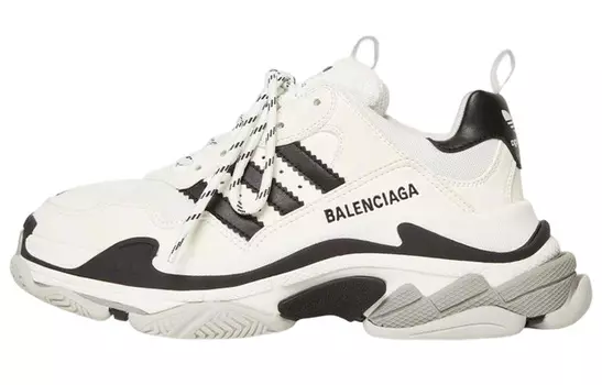 Кроссовки Balenciaga X Adidas Triple S White Black Women's