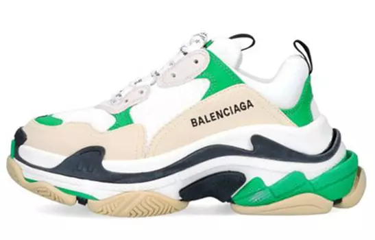 Женские кроссовки Balenciaga Triple S, зеленый/белый/бежевый