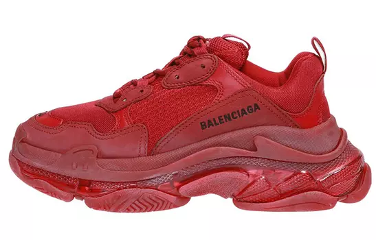 Кроссовки женские Balenciaga Triple S, бордово-красный